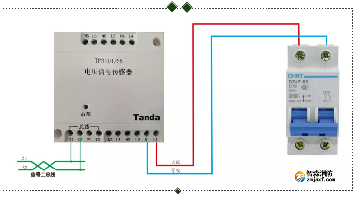 TP3101/S6电压信号传感器接线图