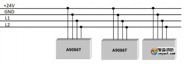 A9086T火灾显示盘接线图