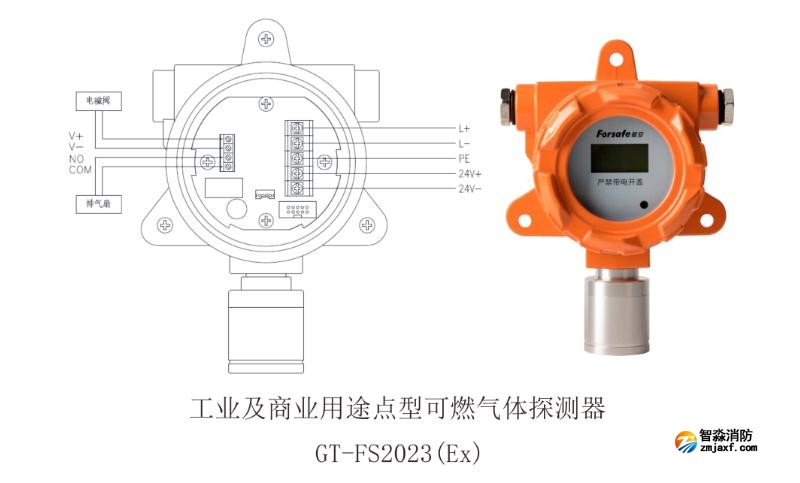 FS2023(Ex）工业及商业用途点型可燃气体探测器接线图