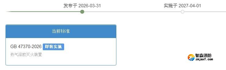 GB47370-2026《热气溶胶灭火装置》2027年4月1日实施